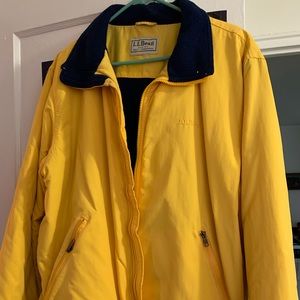 LL Bean Warm-Up Jacket, Fleece Lined in YELLOW🤩💛